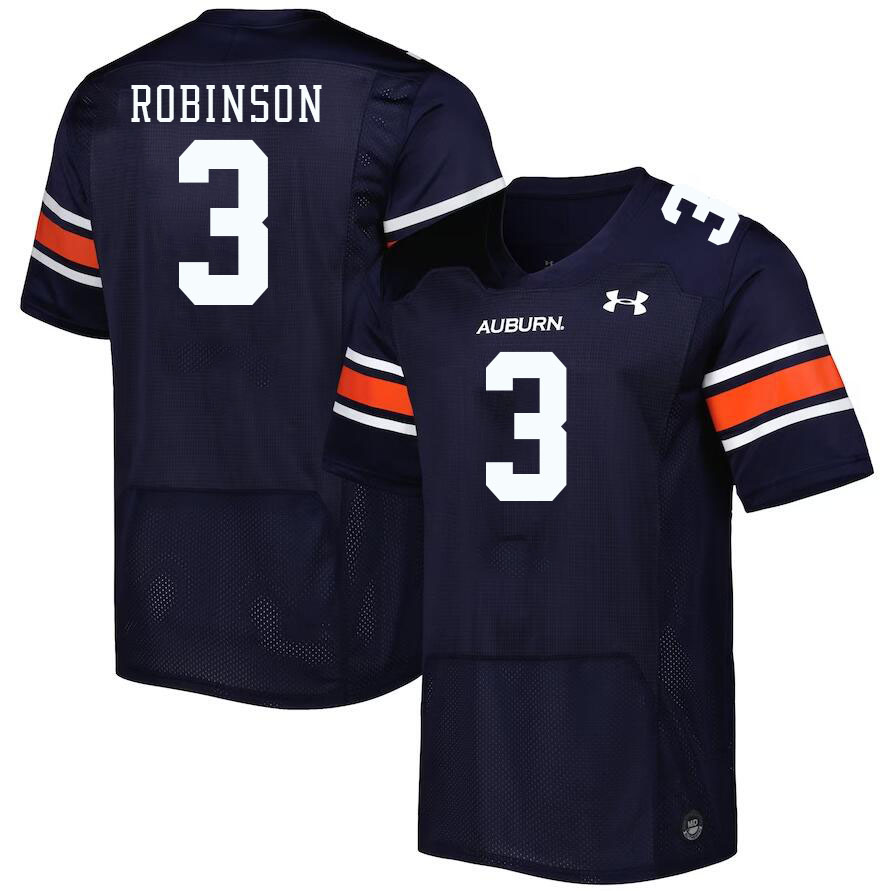 Men #3 Laquan Robinson Auburn Tigers College Football Jerseys Stitched-Navy